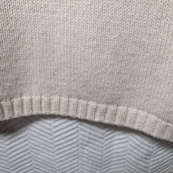 Max Studio Wool Blend Sweater Sleeve Cutouts Longline Neutral Knit Medium - Picture 6 of 11